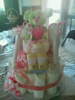 Tarta de pañales nivel 3. Diaper cakes level 3